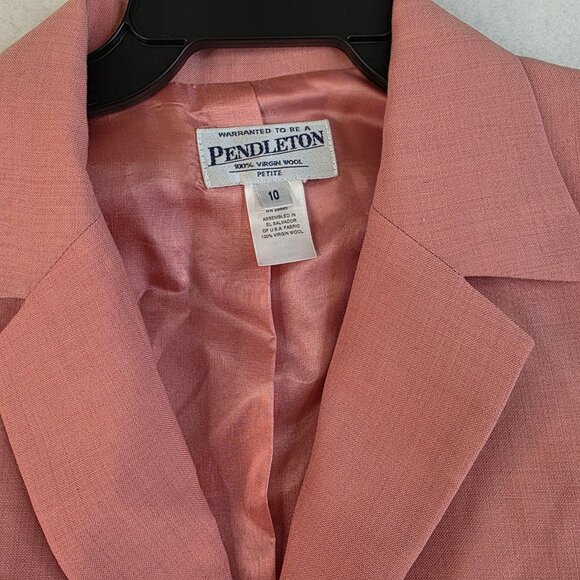 Pendleton 100% Virgin Wool Blazer Petite 10 Old Money Luxury Capsule Deadstock - Picture 3 of 9